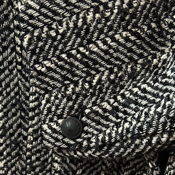 RAG & BONE Ames Linton Blazer Jacket Black White Herringbone Tweed Size 12 EUC - Picture 16 of 16